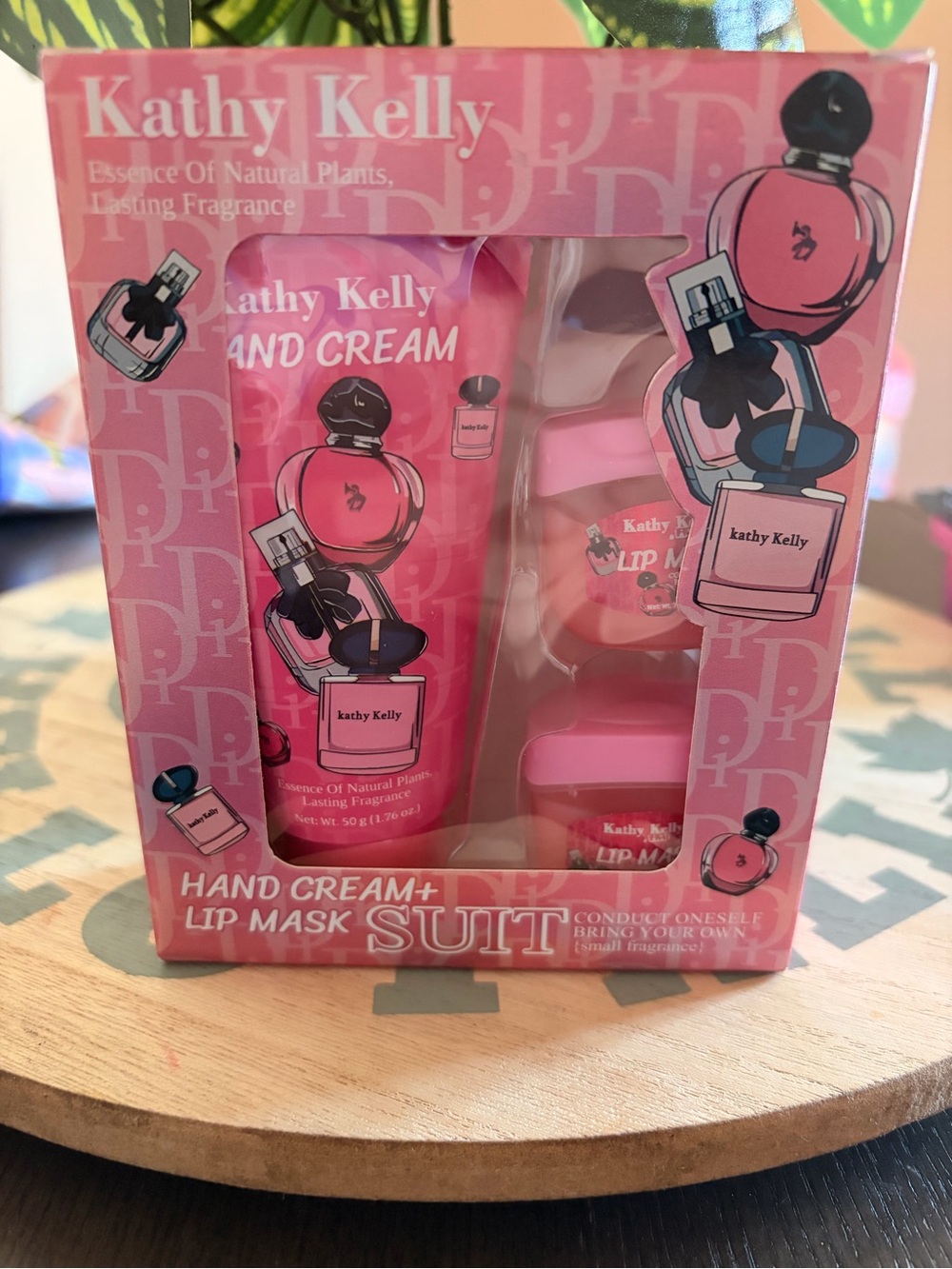 Pink Hand Cream & Lip Mask Set